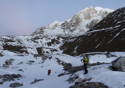 Crossing Larkye Pass, Manaslu Circuit, Nov 2014