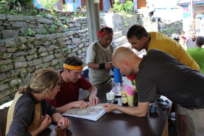 Route planning, Manaslu Circuit, Oct 2014