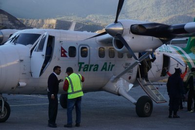 Flight from Jomsom, Mustang, Nov 2016