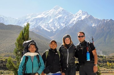 Purna with trekkers, 2013